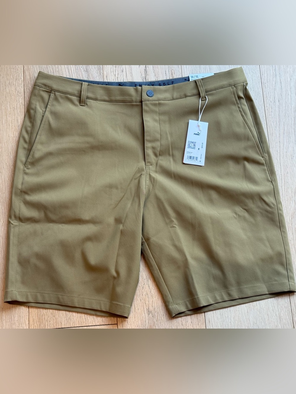 PUMA Golf Dealer Men’s Performance Shorts 38 10” Khaki UPF 50+ NWT  Designer
